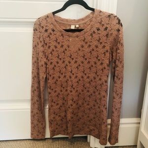 NWT Anthropologie Mauve Lace Top